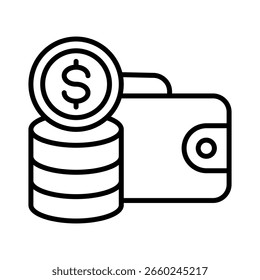Personal Finance line icon vector illustration