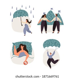 Personal finance, money savings, emergency support fund, investments, personal capital, financial goals, insurance, financial growth concepts. Persons and families managing their financial wealth