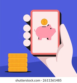 Personal finance save money piggy bank