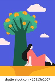 Personal finance save money tree
