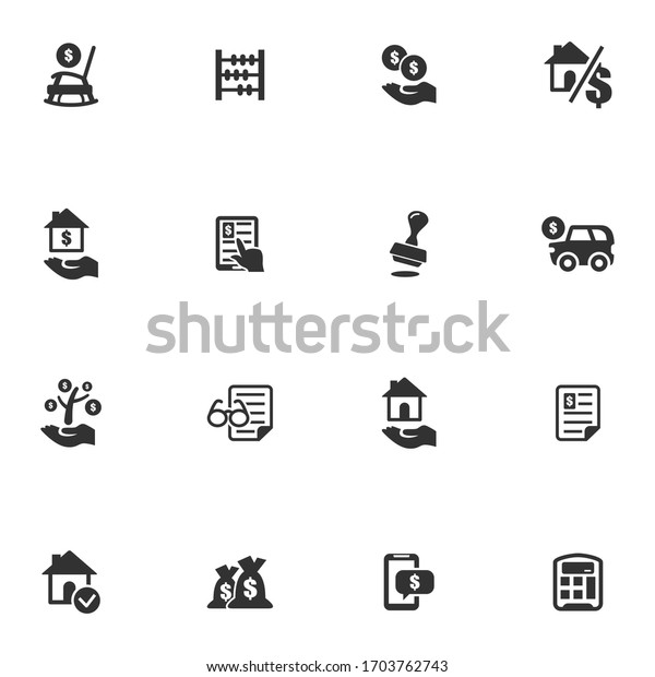 Personal finance vector\
icons - Set 1