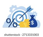 Personal finances concept. Save Investment. Strategy target and return on investment.