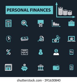 personal finances icons
