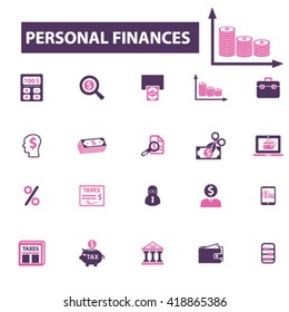 personal finances icons
