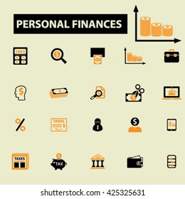 iconos de finanzas personales
