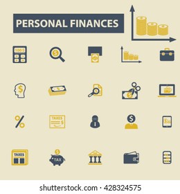 iconos de finanzas personales
