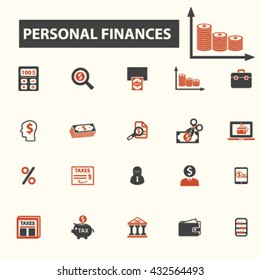 personal finances icons
