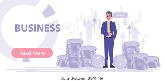 Personal financial and investment advisor services. Financial consultation concept. Business ideas for creativity. Modern vector web banner.