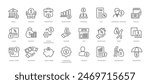 Personal financial minimal thin line icons. Related money, insurance, loan, debt. Editable stroke. Vector illustration.