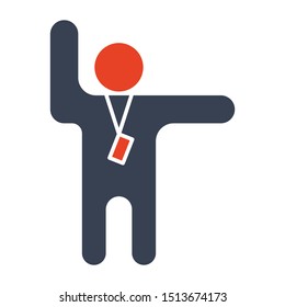 Personal Fitness Trainer Multipurpose Vector Icon