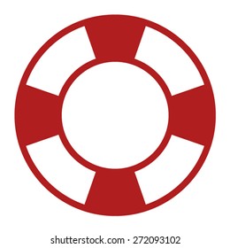 Personal Flotation Device, Life Preserver Or Life Buoy Line Art Vector Icon For Apps And Websites