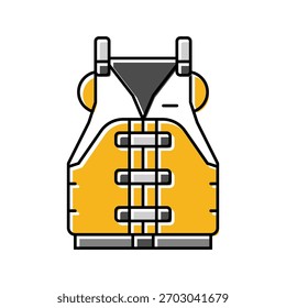 dispositivo de flutuação pessoal pfd ícone de cor vetor. dispositivo de flutuação pessoal sinal pfd. símbolo isolado ilustração