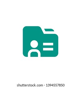 personal folder icon design. file with person vector illustration.