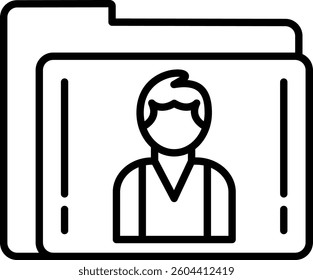 Personal Folder Line Vector Icon Design