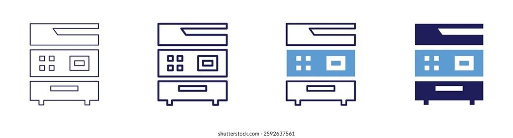 Personal gadget icon in 4 different styles. Thin Line, Line, Bold Line, Duotone. Duotone style. Editable stroke.