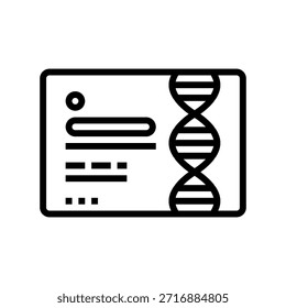 personal genetic testing kit line icon vector. personal genetic testing kit sign. isolated contour symbol black illustration