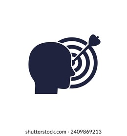 personal goal icon with a target