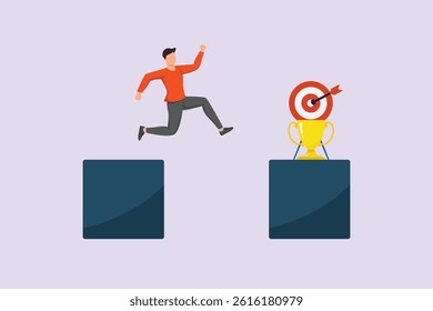 Personal Goals Concept. Colored flat vector illustration isolated