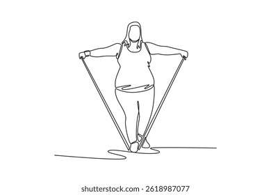 Personal goals concept. Single line draw design. Vector graphic illustration