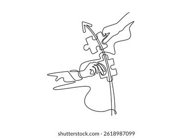 Personal goals concept. Single line draw design. Vector graphic illustration