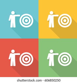 Personal Goals Flat Icon Concept