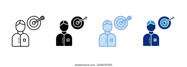 Personal Goals Icon Set Multiple Style Collection