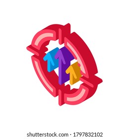vector de icono de objetivos personales. signo de objetivos personales isométricos. ilustración de símbolo aislado de color