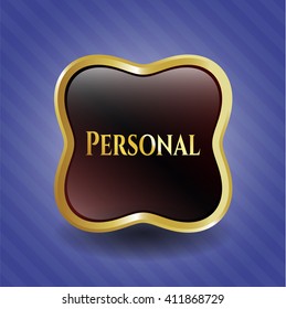 Personal gold shiny badge