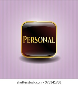Personal gold shiny emblem