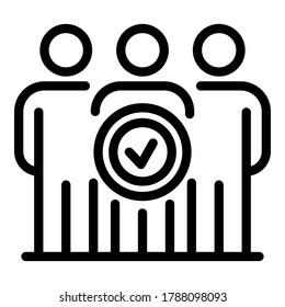 Personal group traits icon. Outline personal group traits vector icon for web design isolated on white background