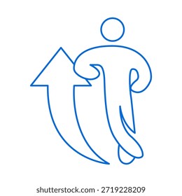 Personal Growth Achievement Icon Vector

Business Success Upward Arrows Illustration