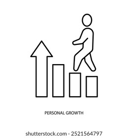 personal growth concept line icon. Simple element illustration. 
personal growth concept outline symbol design.