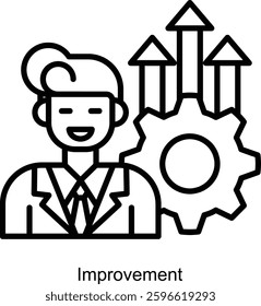 Personal growth editable stroke outline icon isolated on white background flat vector illustration.by iin indun.by kuncong.by kus wandoko