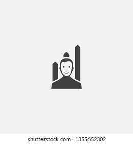 personal growth Glyph icon. Simple sign illustration. personal growth symbol design. Can be used for web, print and mobile