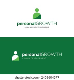 Personal Growth, human development self-improvement logo vector template