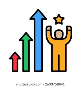 Personal Growth Icon Element for Design