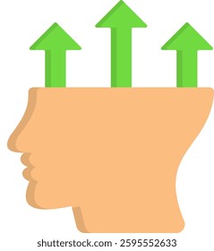 Personal Growth Icon Flat Vector Illustration