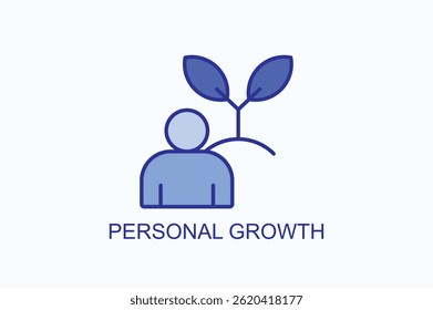 Personal Growth Icon Or Logo Isolated Illustration