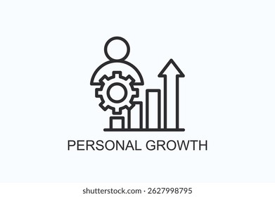 Personal Growth Icon Or Logo Isolated Vector Illustration