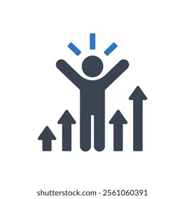 Personal Growth Icon On White Background