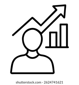 Personal growth icon on white background vector
Vector learning icon
