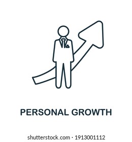 Persönliches Wachstum Symbol. Einfaches Element aus der Business-Management-Sammlung. Kreatives Persönliches Wachstum - Symbol für Webdesign, Vorlagen, Infografiken und mehr