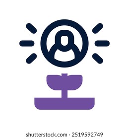 personal growth icon. vector dual tone icon for your website, mobile, presentation, and logo design.