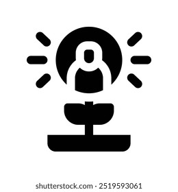 personal growth icon. vector glyph icon for your website, mobile, presentation, and logo design.