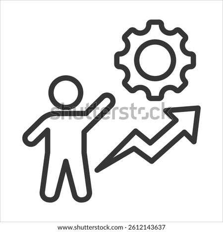 Personal Growth Icon Vector Illustration Outline