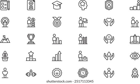 Personal growth icons High-Quality Vector Icons Collection with Editable Stroke. Ideal for Professional and Creative Projects.