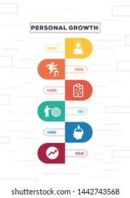 PERSONAL GROWTH AND ILLUSTRATION ICON CONCEPT