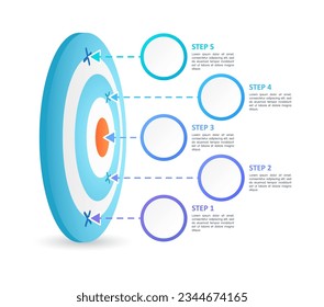 Personal growth infographic chart design template. Abstract infochart with copy space. Instructional graphics with 5 step sequence. Visual data presentation. Calibri Bold, Questrial Regular fonts used