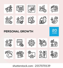 Personal Growth Line Icon COllection