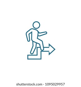 Personal growth linear icon concept. Personal growth line vector sign, symbol, illustration.